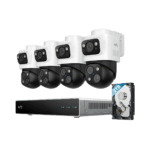 Eufy Beveiligingscamera set; PoE recorder met 4x S4 PTZ