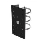 Hikvision DS-1275ZJ-SUS Black, zwarte paalmontagebeugel met klemmen