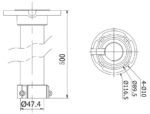 Hikvision DS-1662ZJ plafondmontage pijp 50cm - Afbeelding 5