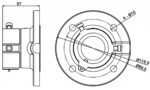 Hikvision DS-1663ZJ BEUGEL PTZ DOME Plafondsteun 57mm - Afbeelding 5